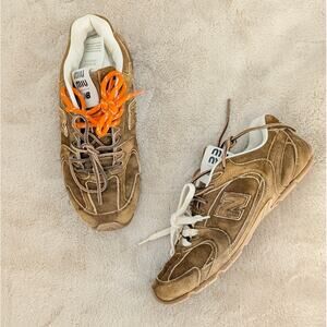 New Balance x Miu Miu 530 SL Low Top Logo Sneakers in Cinnamon, size 38.5/US8.5